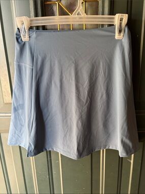 Light Blue Women's Stretch A-Line Mini Skirt
